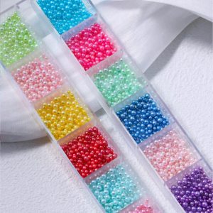 Set perle decorative multicolore 12 buc