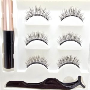 Set gene false magnetice cod MG3 – aplicare cu eyeliner magnetic, 3 perechi în set 004