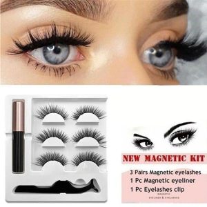 Set gene false magnetice cod MG3 – aplicare cu eyeliner magnetic, 3 perechi în set 005