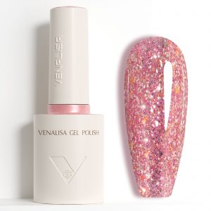 Oja semipermanenta 10 ml  Pink glitter 5103 Fara Hema, Fara TPO