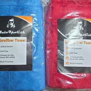 Set 2 Prosoape  auto ultra absorbante Auto4polish rosu-albastru