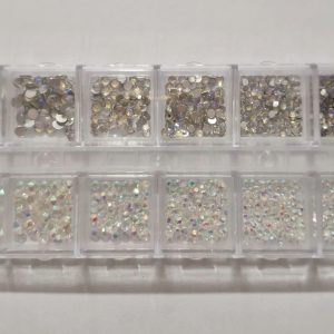 Pietricele argintii-clear, cameleon, diferite dimensiuni 12buc