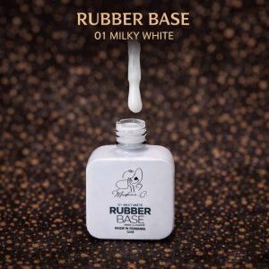 Rubber Base- Milky White 01- 12 ml by Madame C tpo free hema free