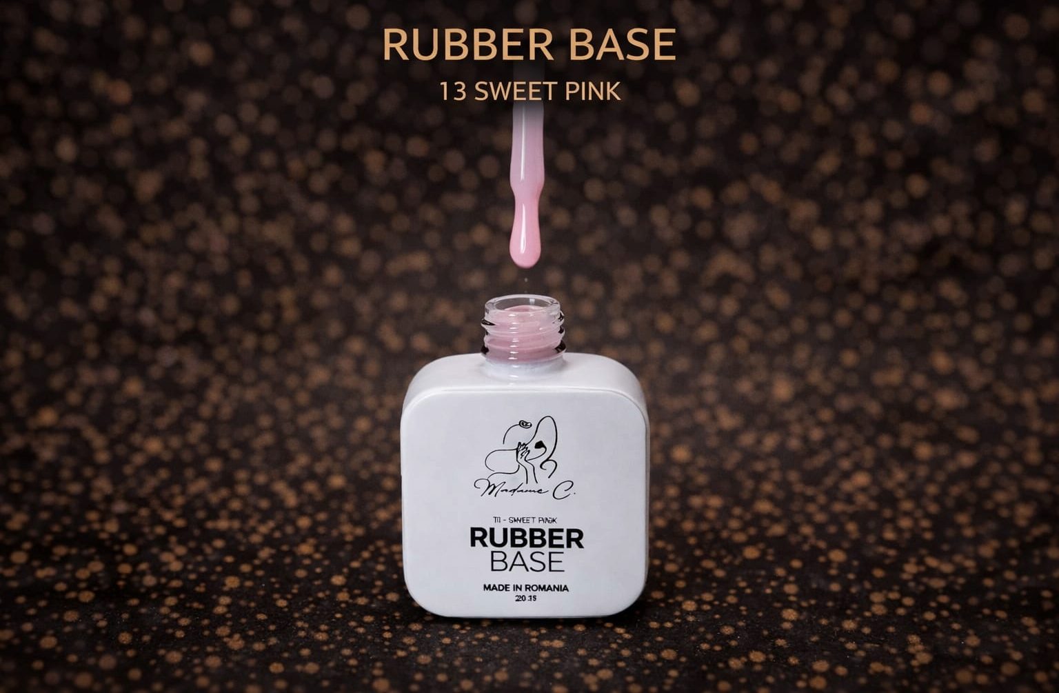 Rubber Base-Sweet pink 13- 12 ml by Madame C tpo free hema free