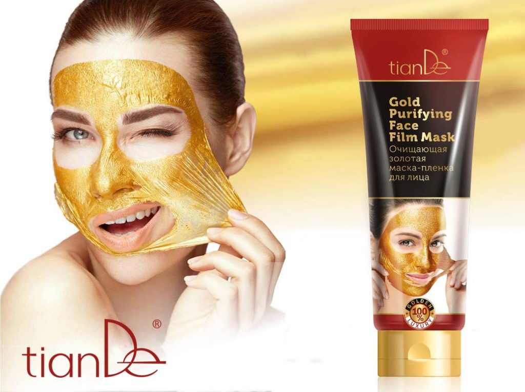 Mască exfoliantă pentru față cu aur, 130 ml